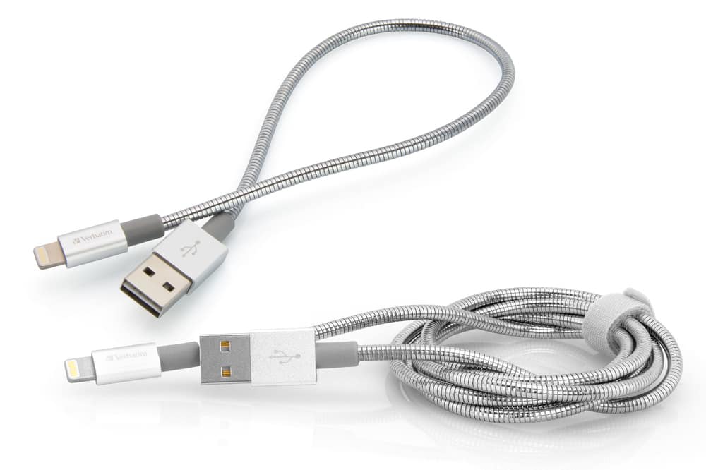 VERBATIM SYNC & CHARGE - LE KIT CÂBLE - LIGHTNING MÂLE MÂLE - ARGENT