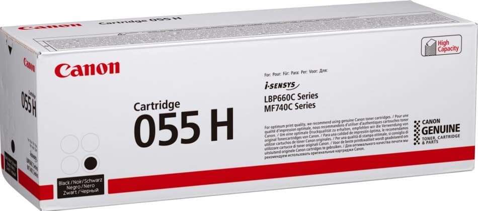 CANON 055 H - HAUTE CAPACITÉ - NOIR - ORIGINAL - CARTOUCHE DE TONER - POUR IMAGECLASS LBP664, MF745, I-SENSYS LBP663, LBP664, MF742, MF744, MF746, SATERA LBP662