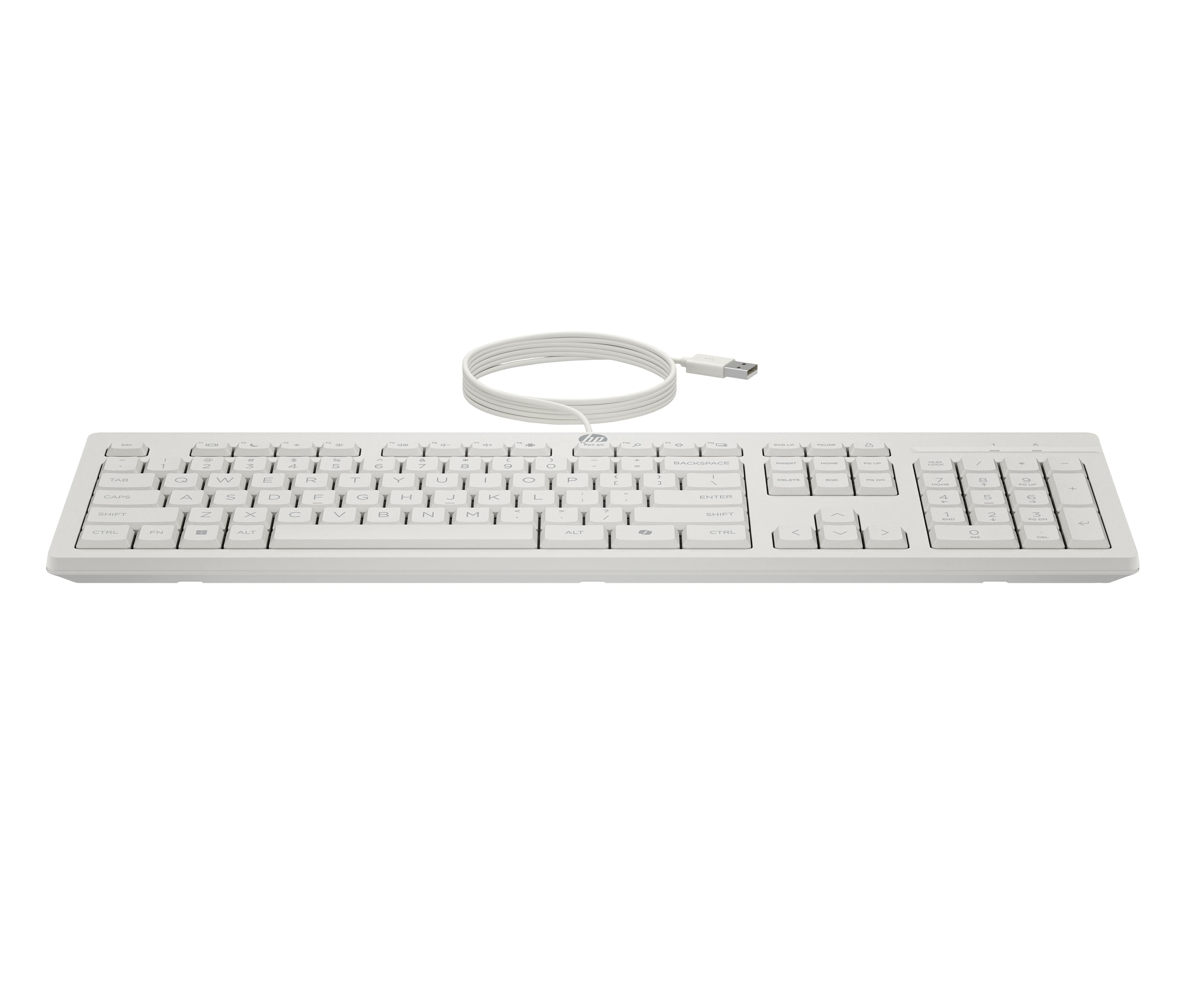 HP 225 - ENSEMBLE CLAVIER ET SOURIS - AMBIDEXTRE, DISPOSITION EN 3 ZONES, COURSE DE TOUCHE STANDARD - FULL SIZE - USB - BLANC