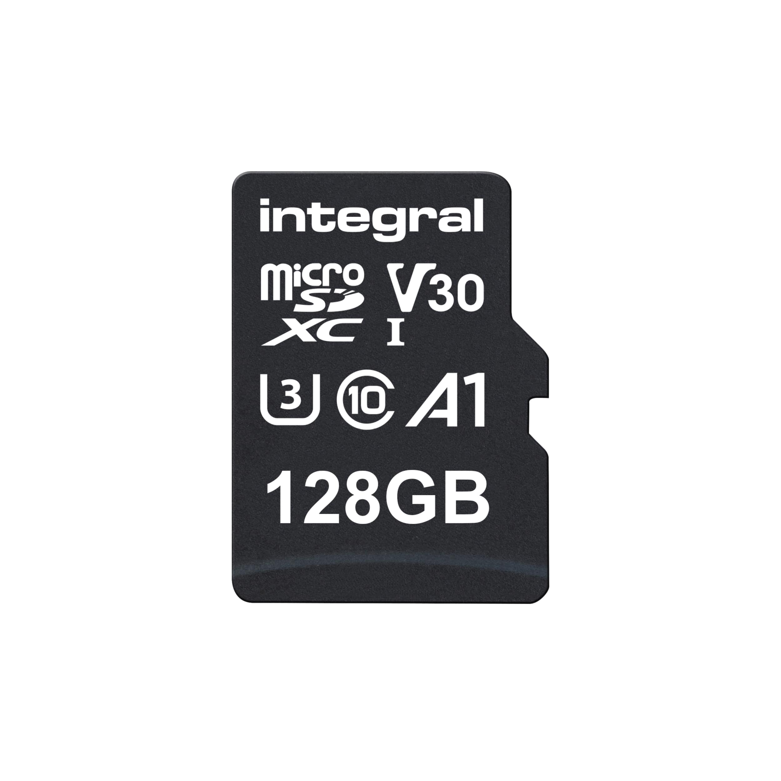 INTEGRAL ULTIMAPRO - CARTE MÉMOIRE FLASH (ADAPTATEUR MICROSDXC VERS SD INCLUS(E)) - 128 GO - A1 / VIDEO CLASS V30 / UHS CLASS 3 / CLASS10 - MICROSDXC UHS-I