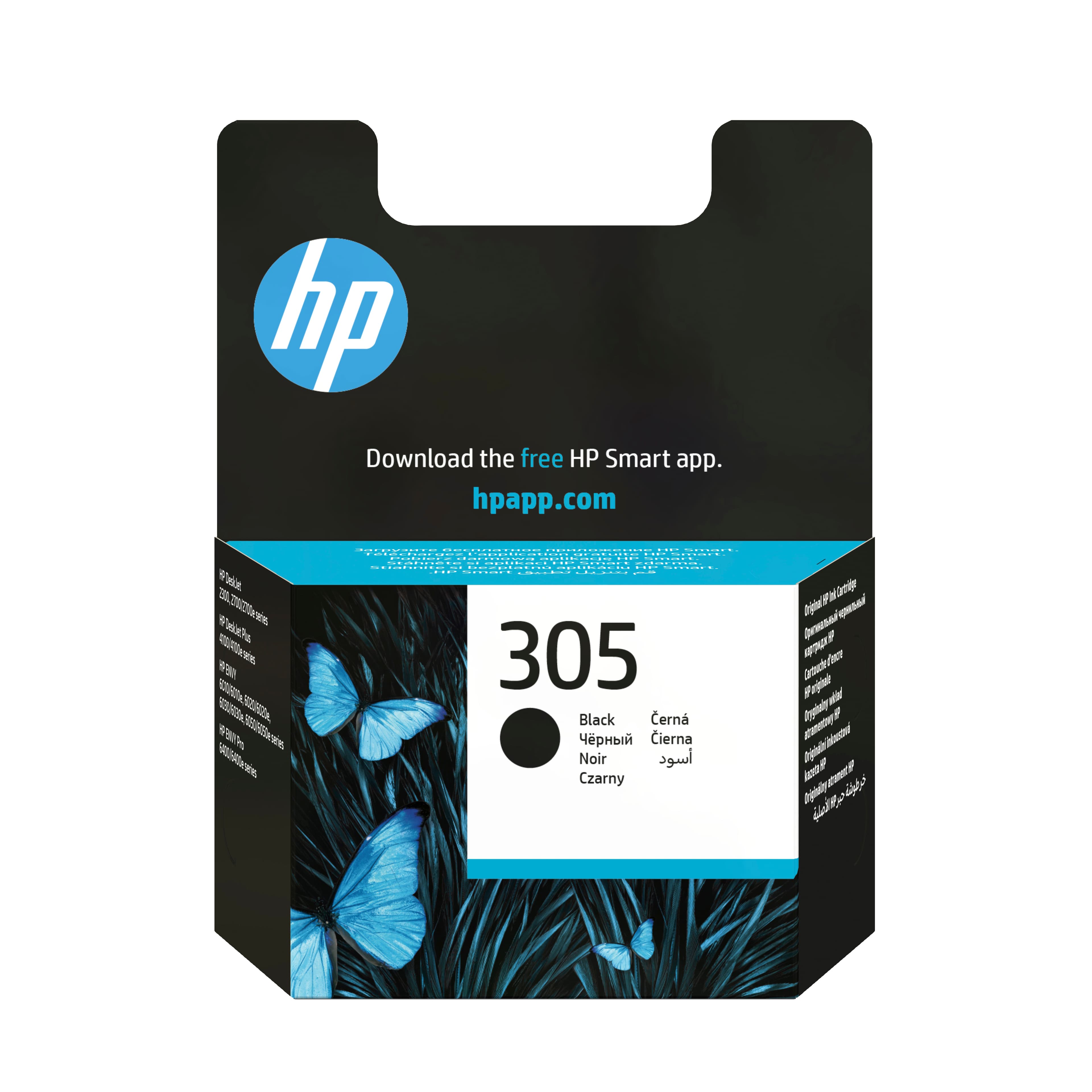 HP 305 BLACK ORIGINAL INK EN/RU/FR/PL/CZ/HU CARTRIDGE