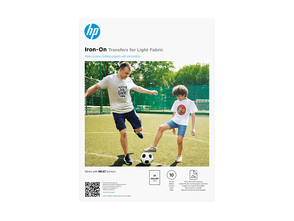IRON-ON TRANSFERS FOR LIGHT FABRIC A4 210X297MM 10SHEETS
