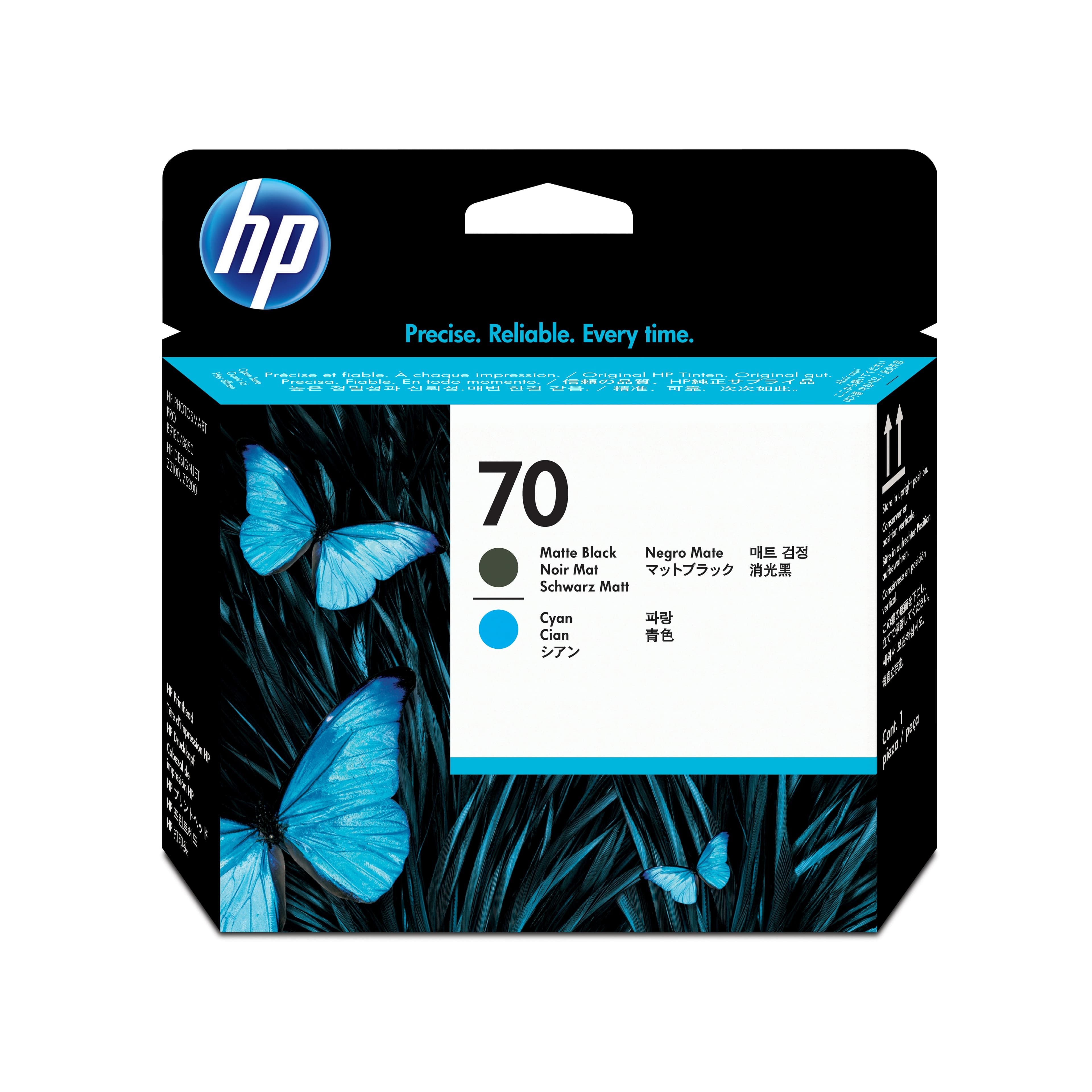 HP 70 - CYAN, NOIR MAT - TÊTE D'IMPRESSION - POUR DESIGNJET HD PRO MFP, T120, Z2100, Z3100, Z3100PS, Z3200, Z3200PS, Z5200, Z5400