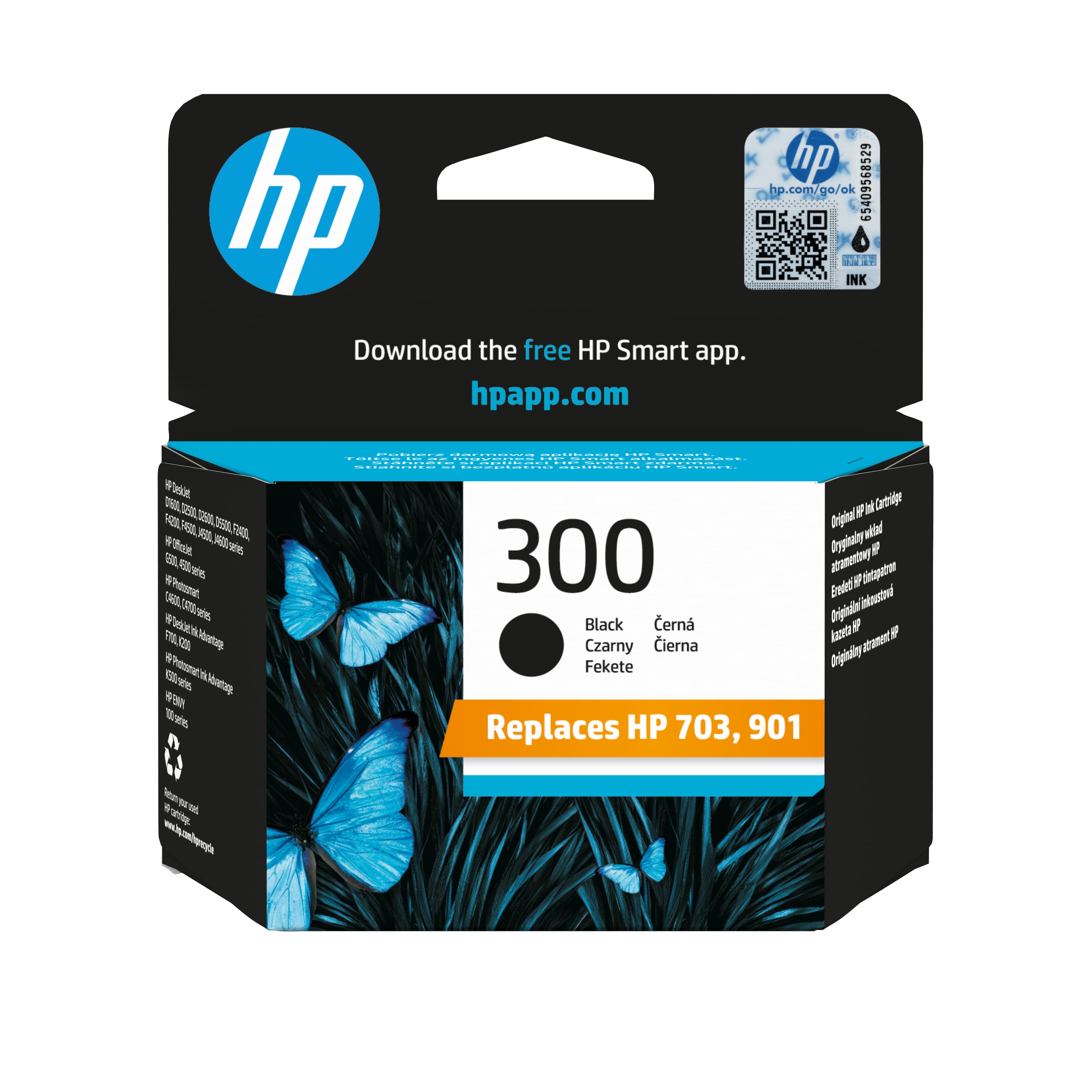 HP 300 BLACK ORIGINAL INK EN/PL/HU/CZ/SL CARTRIDGE