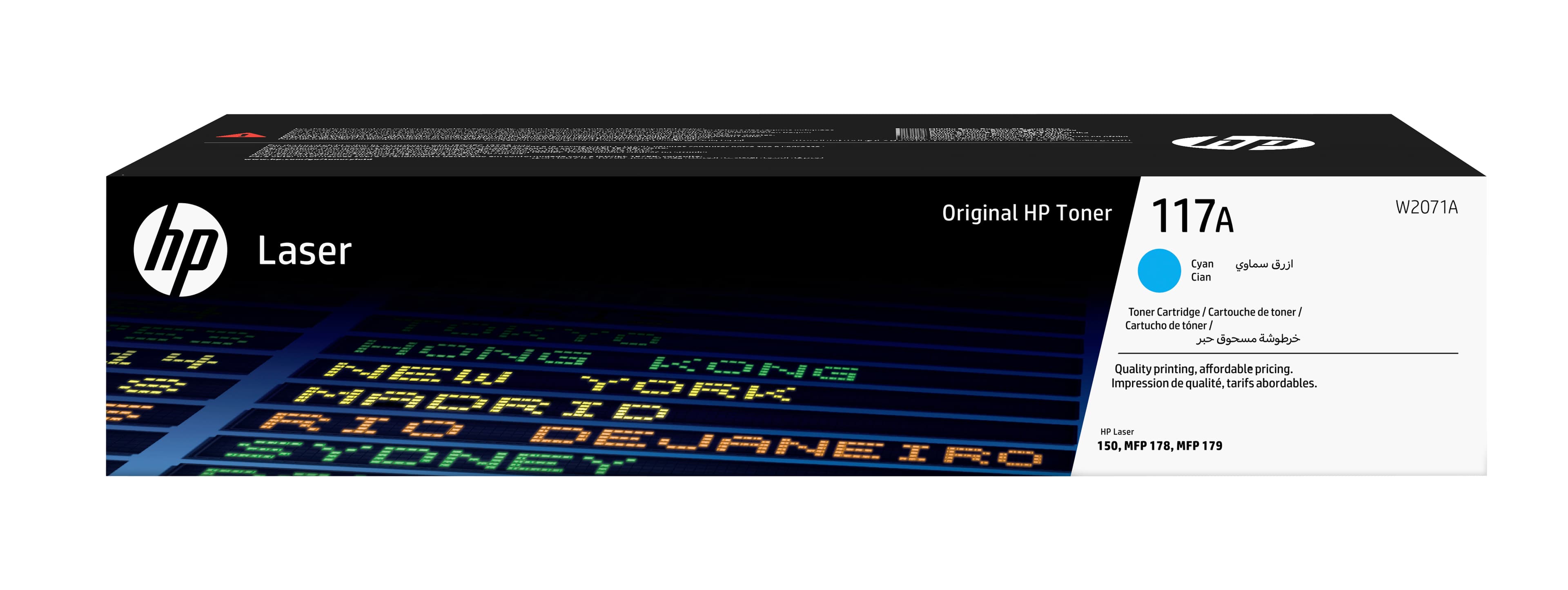 HP 117A - CYAN - ORIGINAL - CARTOUCHE DE TONER (W2071A) - POUR COLOR LASER 150A, 150NW, MFP 178NW, MFP 178NWG, MFP 179FNW, MFP 179FWG