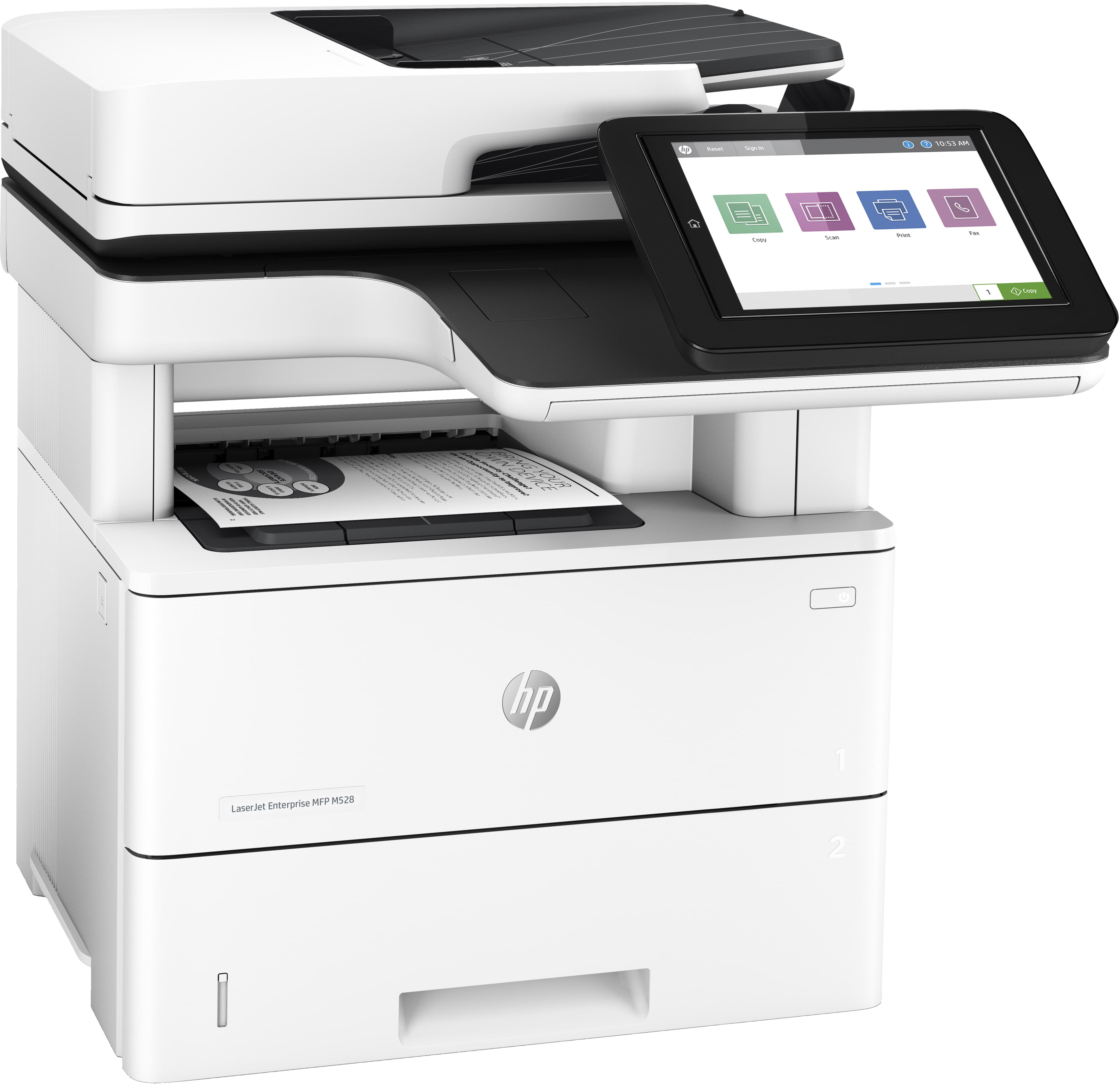 HP LASERJET ENTERPRISE MFP M528DN - IMPRIMANTE MULTIFONCTIONS - NOIR ET BLANC - LASER - LEGAL (216 X 356 MM) (ORIGINAL) - A4/LEGAL (SUPPORT) - JUSQU'A 43 PPM (COPIE) - JUSQU'A 43 PPM (IMPRESSION) - 650 FEUILLES - USB 2.0, GIGABIT LAN, HOTE USB 2.0