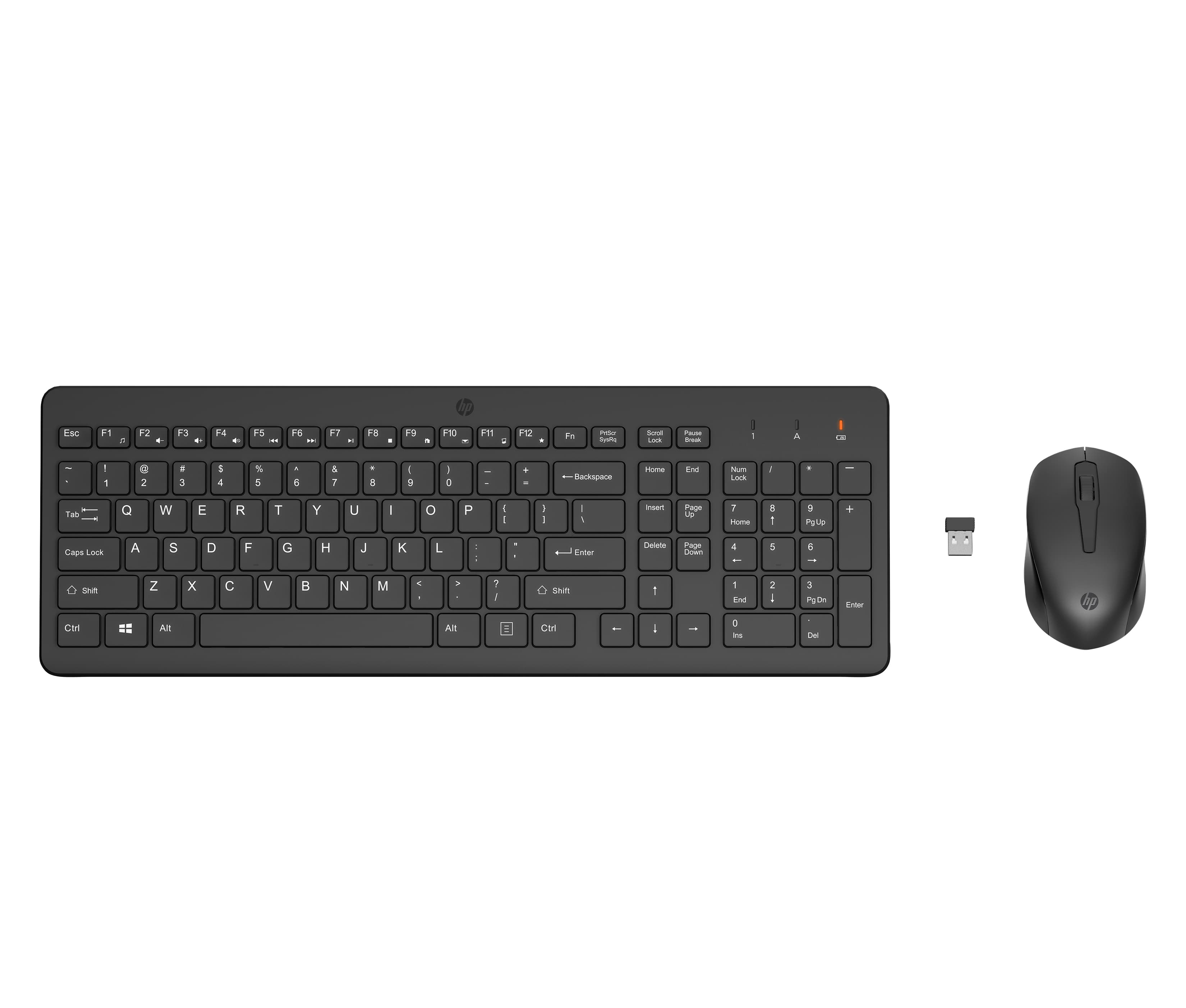 HP 330 - ENSEMBLE CLAVIER ET SOURIS - SANS FIL - 2.4 GHZ - QWERTY - ANGLAIS - NOIR - POUR HP 21, 22, 24, 27, LAPTOP 15, 15S, 17, PAVILION 24, 27, TP01, PAVILION LAPTOP 14, 15