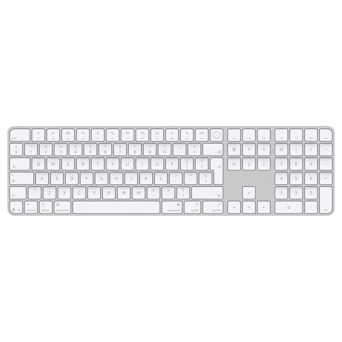 APPLE MAGIC KEYBOARD WITH TOUCH ID AND NUMERIC KEYPAD - CLAVIER - USB-C - SANS FIL - BLUETOOTH - QWERTY - ANGLAIS INTERNATIONAL - CLÉS BLANCHES