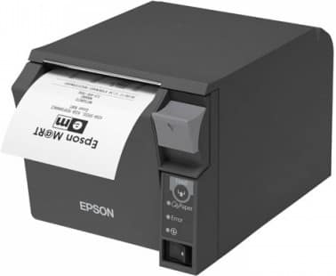 EPSON TM T70II - IMPRIMANTE DE REÇUS - THERMIQUE EN LIGNE - ROULEAU (8 CM) - 180 DPI - JUSQU'À 250 MM/SEC - USB 2.0, SÉRIE - OUTIL DE COUPE - GRIS FONCÉ