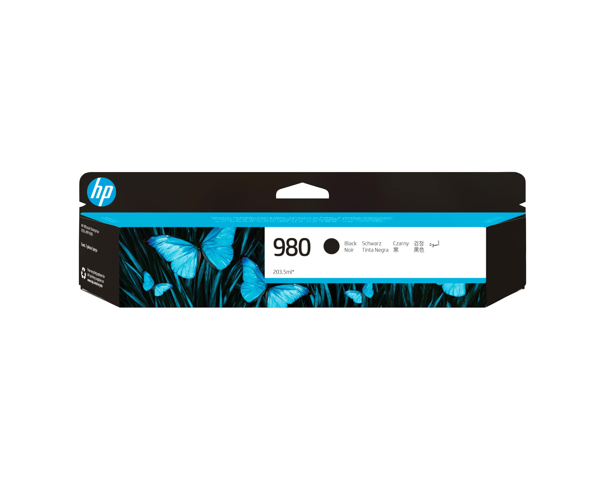 HP 980 - 203.5 ML - NOIR - ORIGINAL - CARTOUCHE D'ENCRE - POUR OFFICEJET ENTERPRISE COLOR MFP X585, OFFICEJET ENTERPRISE COLOR FLOW MFP X585