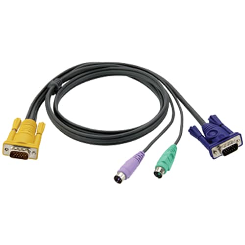 CÂBLE KVM 2L-5202P PS2/VGA VERS SPHD 1.8M