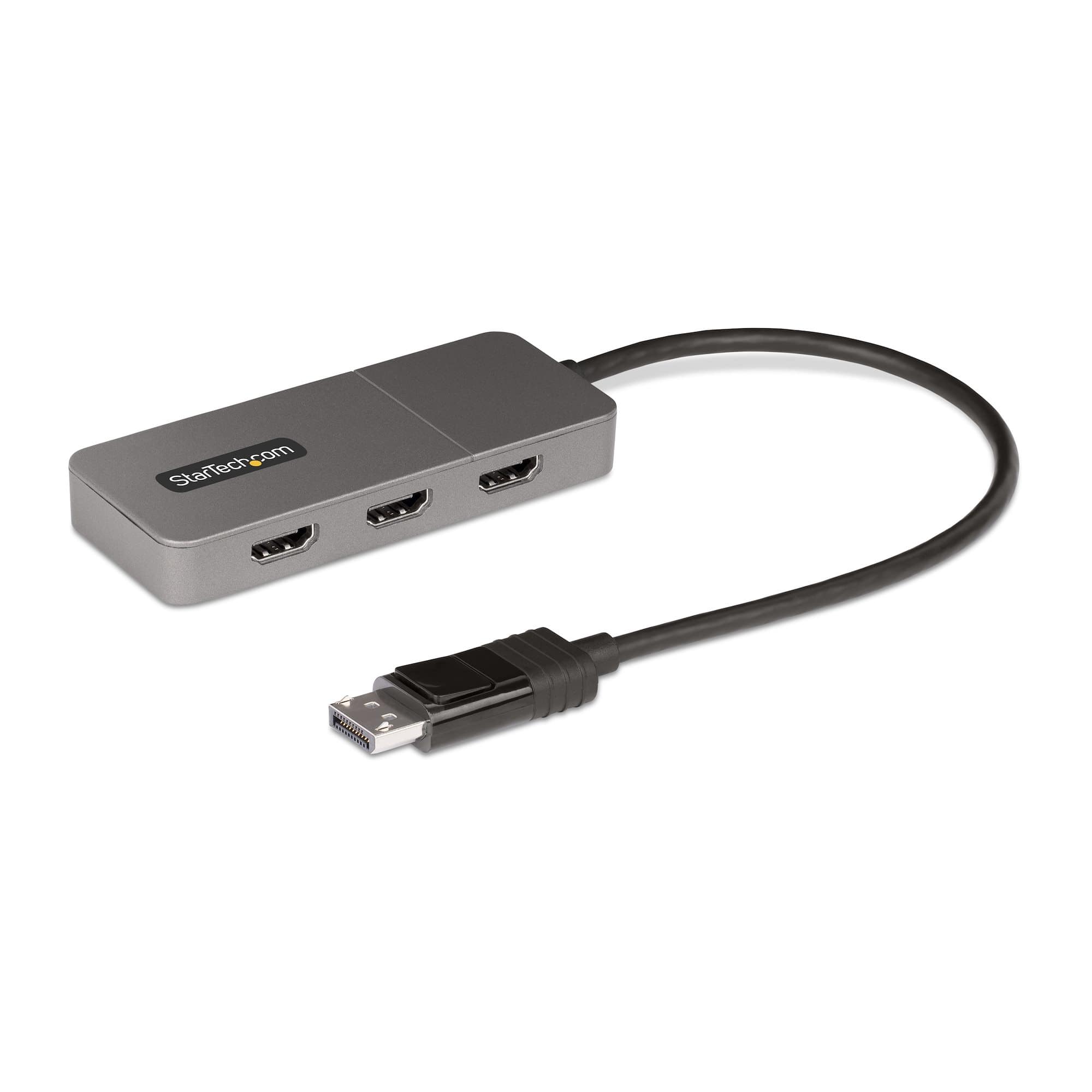 STARTECH.COM HUB MST À 3 PORTS - DP VERS 3X HDMI 4K60HZ, ALIMENTATION USB - COMMUTATEUR VIDÉO/AUDIO - 3 X HDMI - DE BUREAU