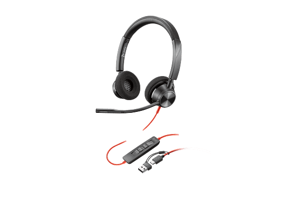 POLY BLACKWIRE 3320 - BLACKWIRE 3300 SERIES - MICRO-CASQUE - SUR-OREILLE - FILAIRE - USB-C - NOIR - CERTIFIÉ UC - REPLACES POLY SKU 213935-101