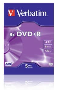VERBATIM LIVE IT! - 5 X DVD+R 4.7 GO 2.4X - SUPPORT DE STOCKAGEATTENTION CETTE REFERENCE S'ACHETE QUE PAR MULTIPLE DE 5