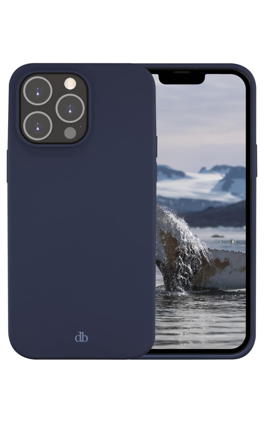 DBRAMANTE1928 GREENLAND - COQUE DE PROTECTION POUR TÉLÉPHONE PORTABLE - 100 % DE PLASTIQUE RECYCLÉ - BLEU PACIFIQUE - POUR APPLE IPHONE 14 PRO MAX