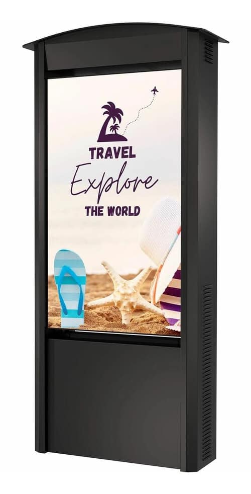 PEERLESS-AV SMART CITY KIOSK - CLASSE DE DIAGONALE 55" (54.6" VISUALISABLE) AFFICHAGE À ÉCRAN PLAT À LED DOUBLE CÔTÉ - SIGNALISATION NUMÉRIQUE EXTÉRIEUR - 1080P 1920 X 1080 - DIRECT LED - NOIR