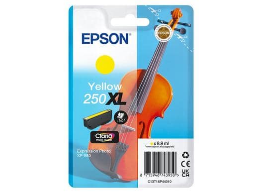 EPSON 250XL - 8.9 ML - XL - JAUNE - ORIGINAL - BLISTER - CARTOUCHE D'ENCRE - POUR P/N: C11CL95401, C11CL95402