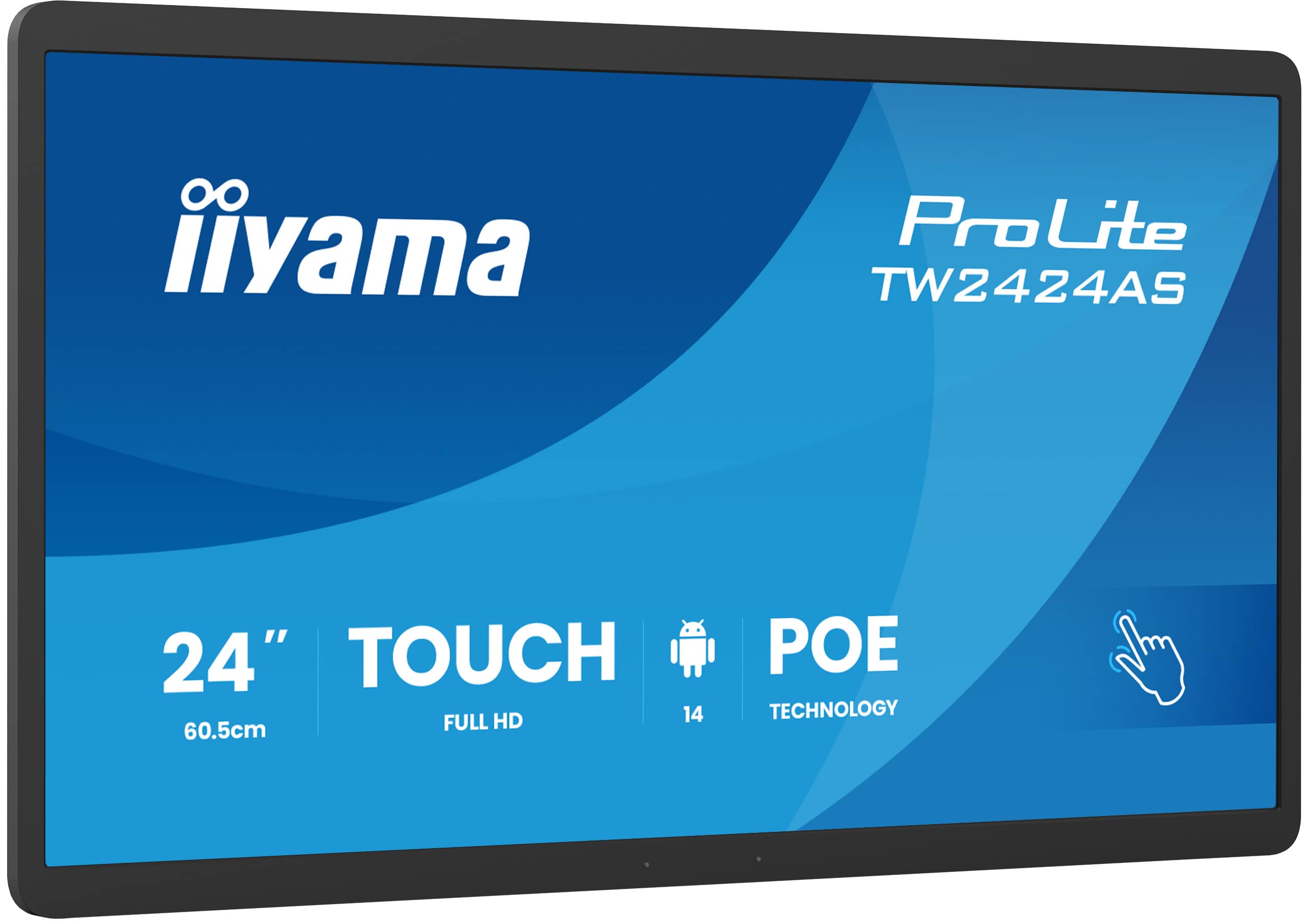 IIYAMA PROLITE TW2424AS-B3P - ORDINATEUR ANDROID - PC À ÉCRAN TACTILE 1 RK3576 - RAM 4 GO - SSD - EMMC 32 GO - MALI-G52 MC3 - GIGABIT ETHERNET, IEEE 802.11AX (WI-FI 6), BLUETOOTH 5.3 - ANDROID 14 GMS - MONITEUR : LED 23.8" 1920 X 1080 (FULL HD) ÉCRAN TACT