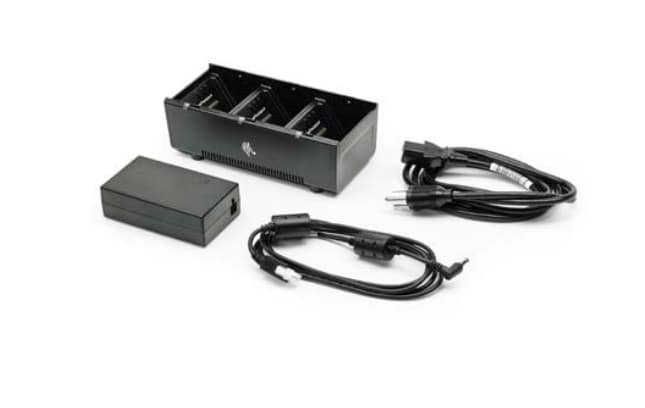 3-SLOT BATT CHARGER PSU+UK CORD ZQ600