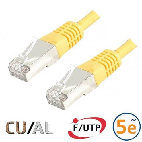 CORDON RJ45 CAT 5E F/UTP CLASSIC 1M JAUNE