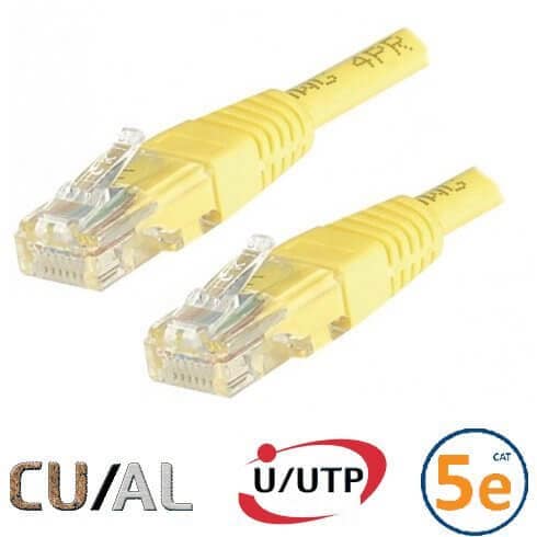 CORDON RJ45 CAT 5E U/UTP CLASSIC 1M JAUNE