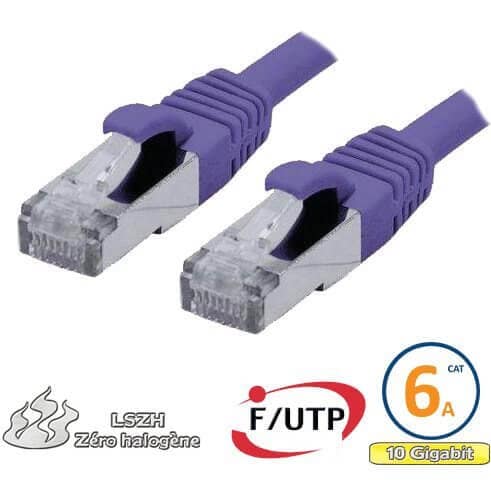 CORDON RJ45 CAT 6A F/UTP PRIMACY LSZH 0.3M VIOLET