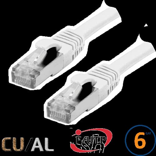 CORDON RJ45 CAT 6 F/UTP CLASSIC 1M BLANC