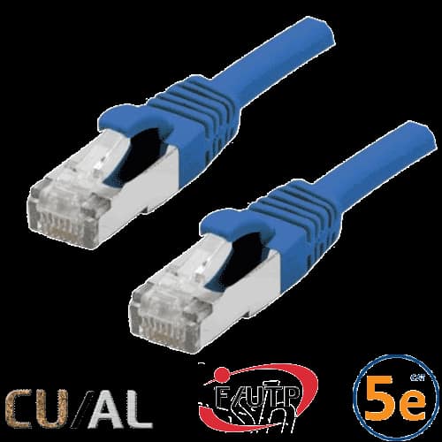 CORDON RJ45 CAT 6 F/UTP CLASSIC 2M BLEU