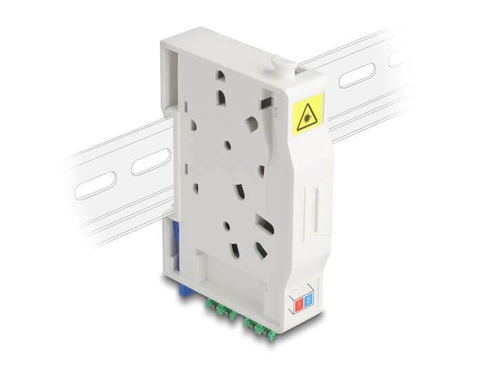 ADAPTATEUR FIBRE RAIL DIN 2XLC/APC DUPLEX MONOMODE