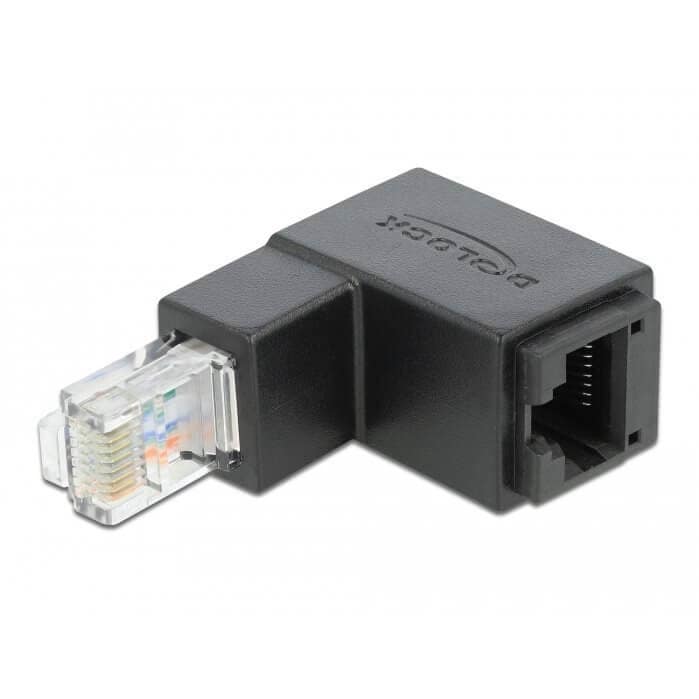 ADAPT RJ45 MÂLE COUDÉ BAS > RJ45 FEMELLE CAT6 UTP