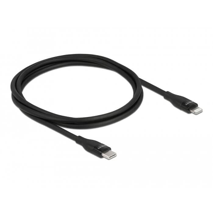 CÂBLE USB C LIGHTNING CERTIFIÉ MFI NOIR 1M