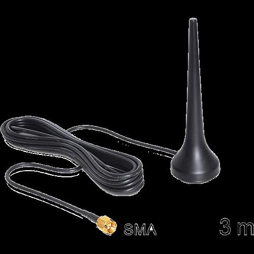 ANTENNE MAGN. GSM QUADBAND SMA 2DBI AVEC CÂBLE 3M