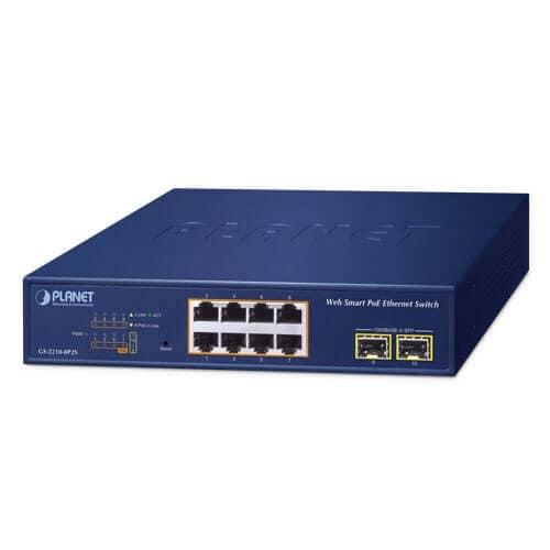 SWITCH WEBSMART 8 PORTS GIGA POE + 2 X SFP 120W