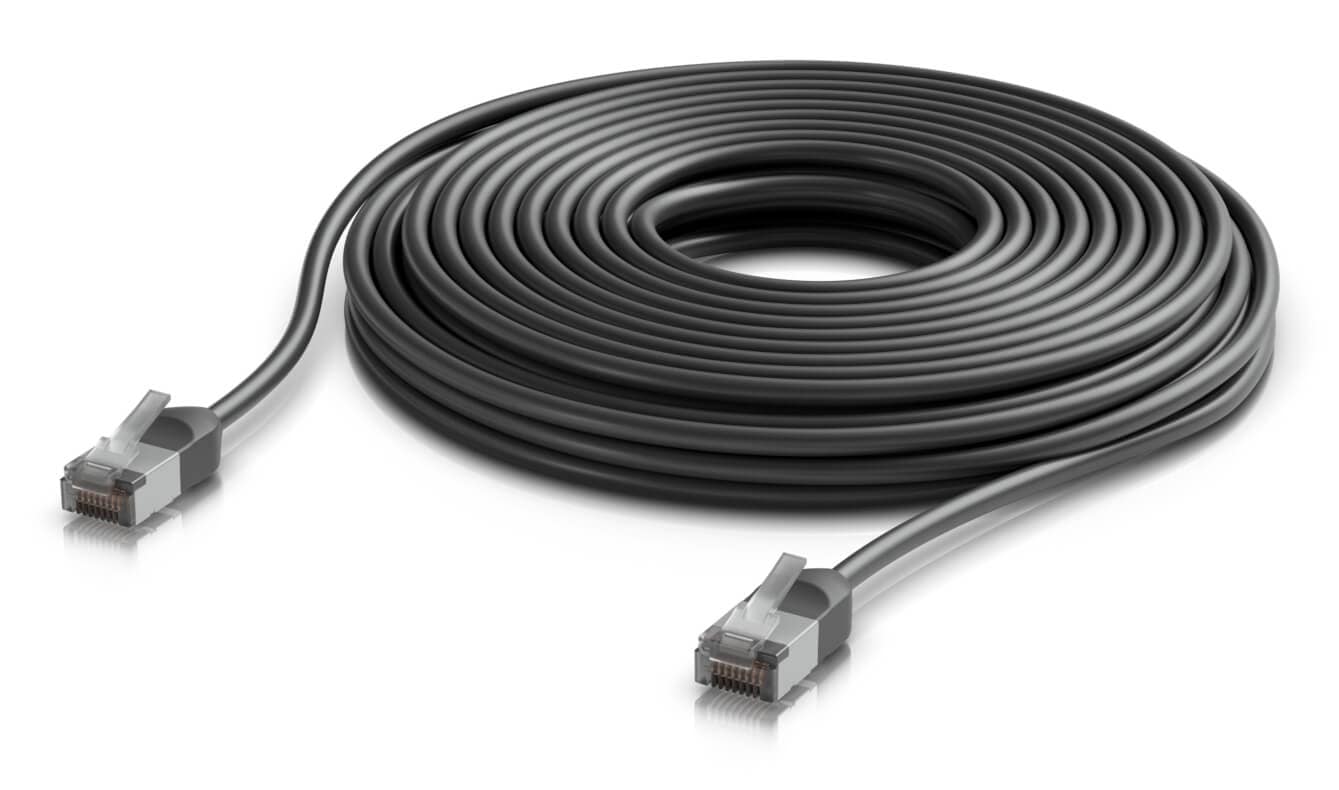 CORDON RJ45 OUTDOOR 12M CAT 6A NOIR