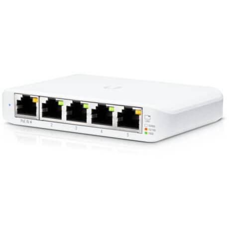 UBIQUITI UNIFI SWITCH USW FLEX MINI - COMMUTATEUR - INTELLIGENT - 4 X 10/100/1000 + 1 X 10/100/1000 (POE+) - DE BUREAU - POE+ (PACK DE 5)