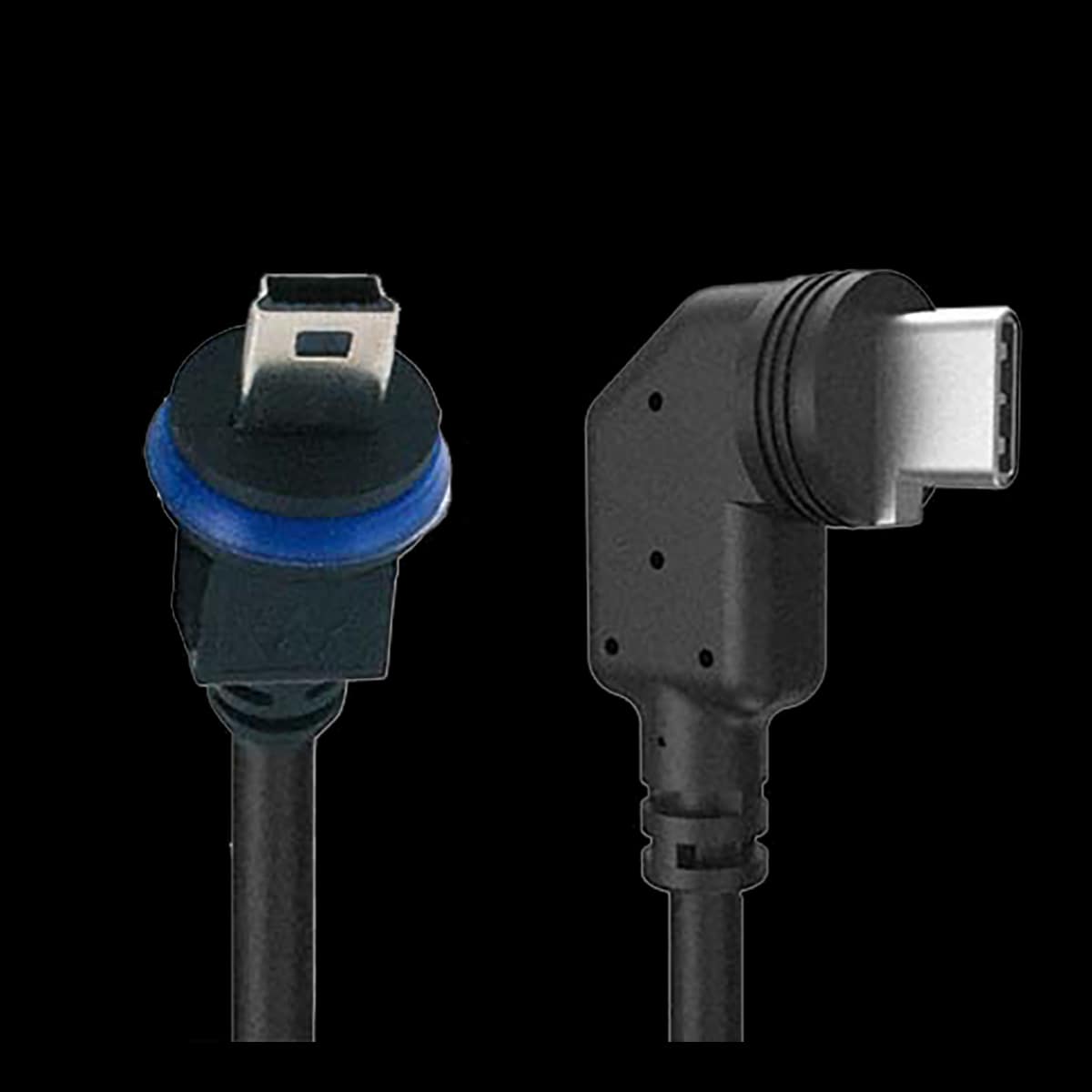 MINIUSB-C ANGLED > MINIUSB STRAIGHT ¥ LENGTH 5 M /16,4 FT ¥ FOR S7X ¥ TO CONNECT EXT. USB DEVICE (E.G. EXTERNAL HARDDRIVE)