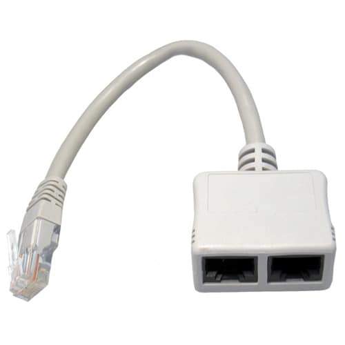ECLATEUR RJ45 MÂLE / 2 FEMELLES CAT 5E U/UTP