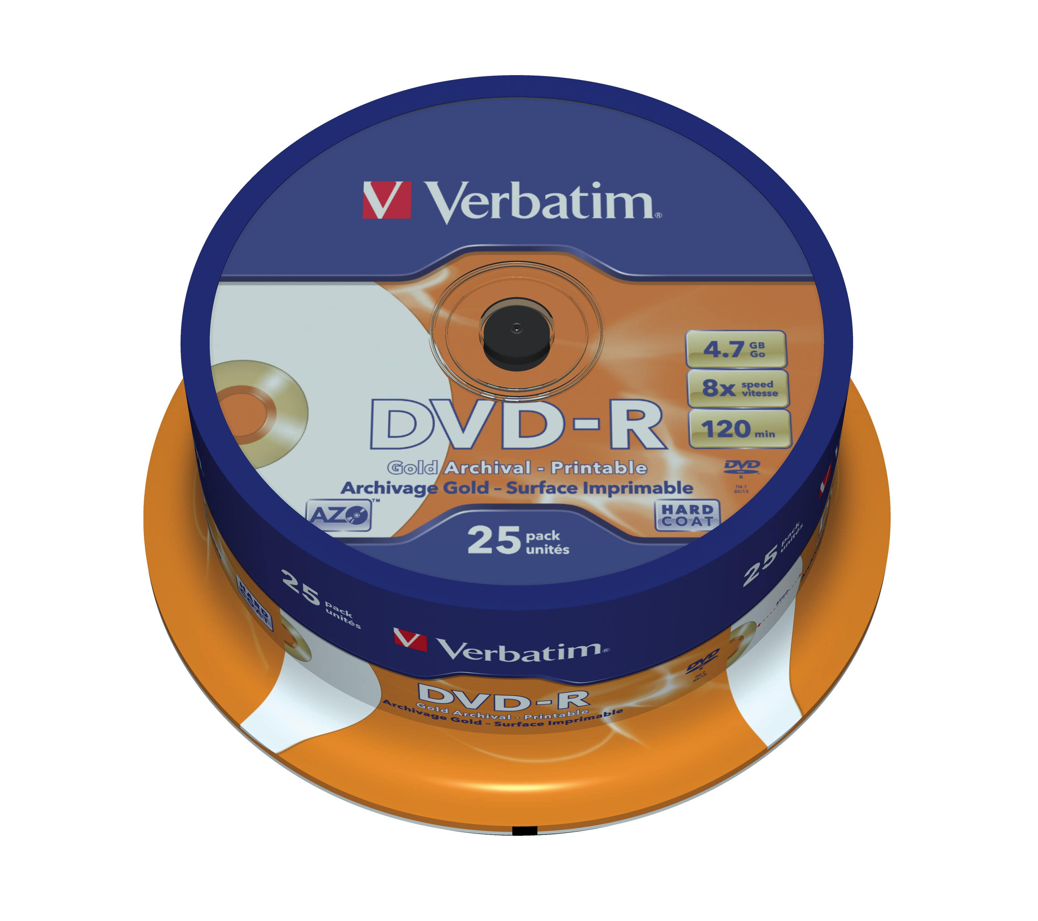 DVD-R/4.7GB 8XSPD ARCHIVAL SPINDLE 25PK