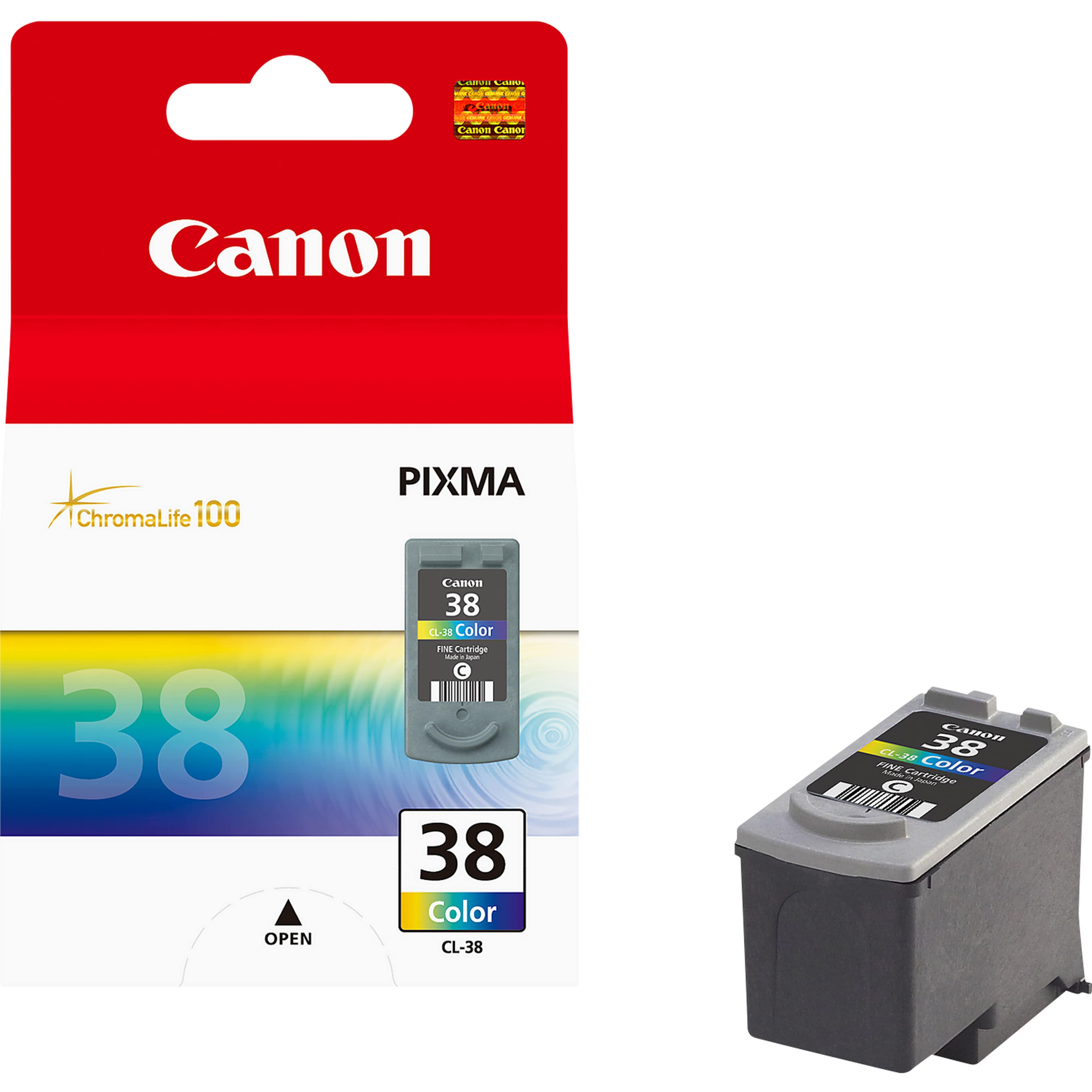 CANON CL-38 - 9 ML - COULEUR (CYAN, MAGENTA, JAUNE) - ORIGINAL - CARTOUCHE D'ENCRE - POUR PIXMA IP1800, IP1900, IP2500, IP2600, MP140, MP190, MP210, MP220, MP470, MX300, MX310