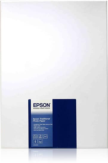 EPSON TRADITIONAL PHOTO PAPER - A4 (210 X 297 MM) - 330 G/M² - 25 FEUILLE(S) PAPIER PHOTO - POUR SURECOLOR P5000, P800, SC-P10000, P20000, P5000, P700, P7500, P900, P9500
