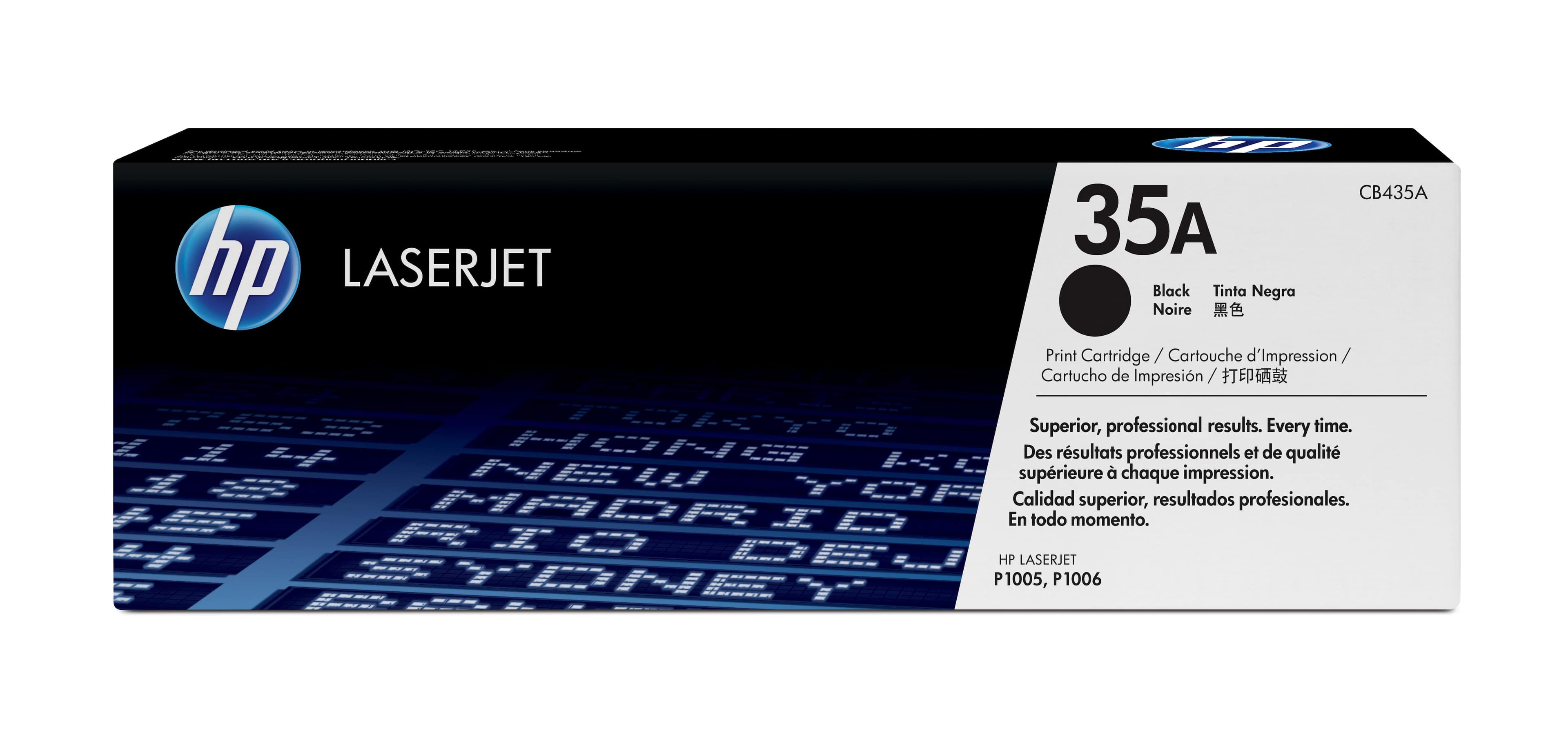 HP 35A - NOIR - ORIGINAL - LASERJET - CARTOUCHE DE TONER (CB435A) - POUR LASERJET P1005, P1006, P1007, P1008, P1009