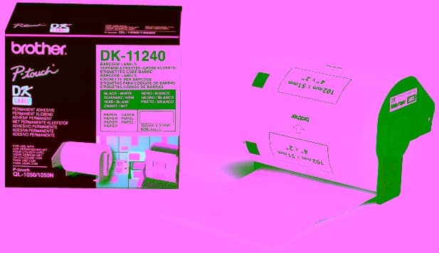 BROTHER DK-11240 - NOIR SUR BLANC - 51 X 102 MM 600 ÉTIQUETTE(S) ÉTIQUETTES D'EXPÉDITION - POUR BROTHER QL-1050N, QL-550