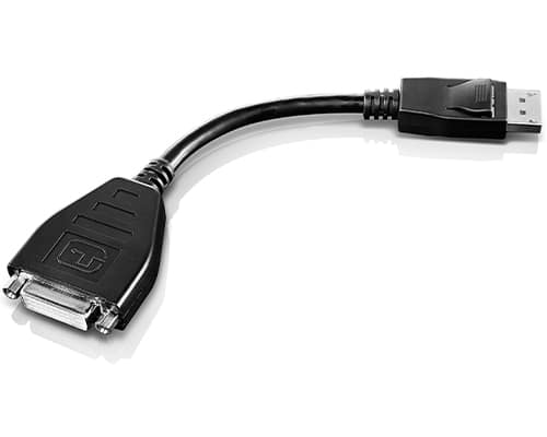 LENOVO - CÂBLE DVI - LIAISON SIMPLE - DISPLAYPORT (M) POUR DVI-D (F) - 20 CM - GRIS
