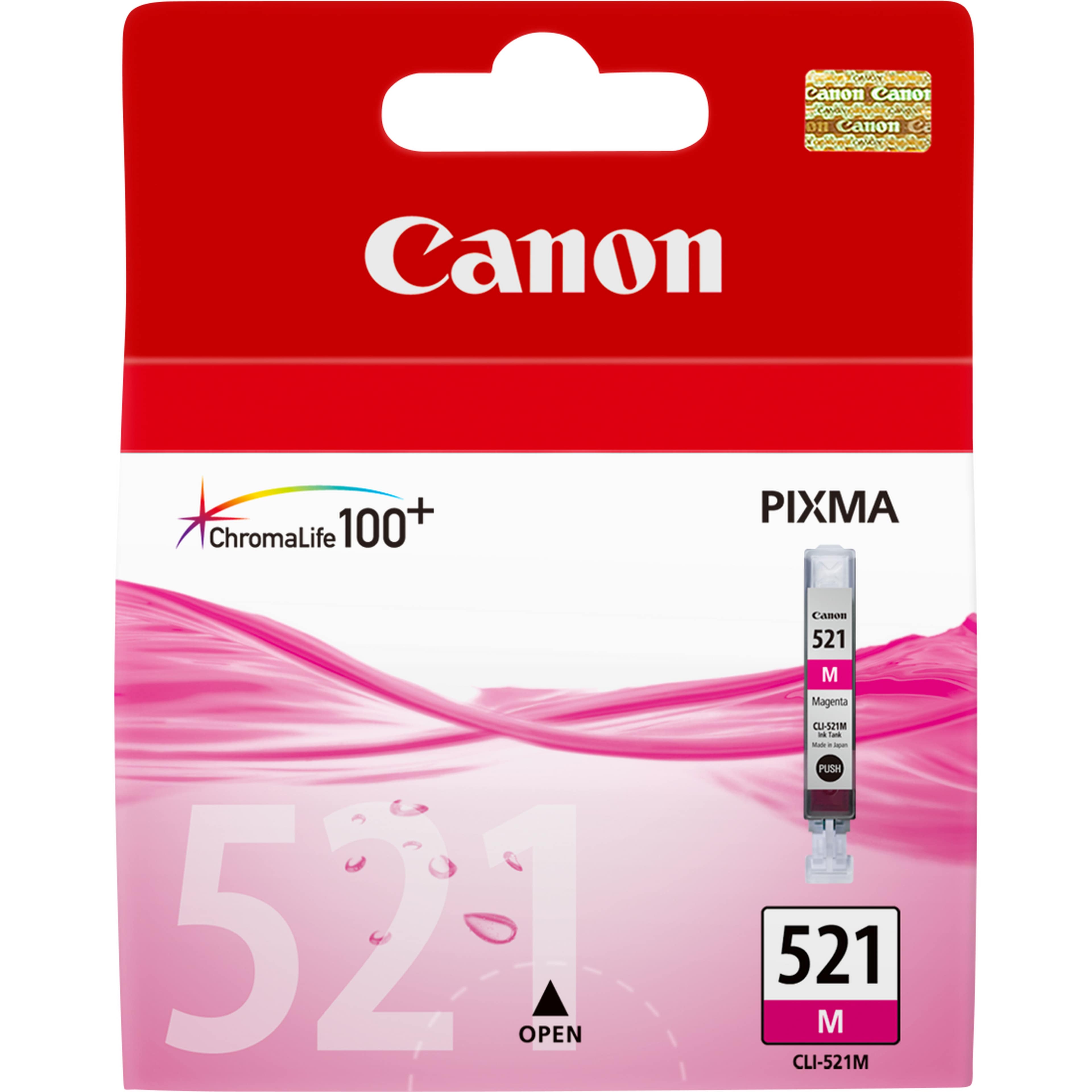 CANON CLI-521M - 9 ML - MAGENTA - ORIGINAL - RÉSERVOIR D'ENCRE - POUR PIXMA IP3600, IP4700, MP540, MP550, MP560, MP620, MP630, MP640, MP980, MP990, MX860, MX870
