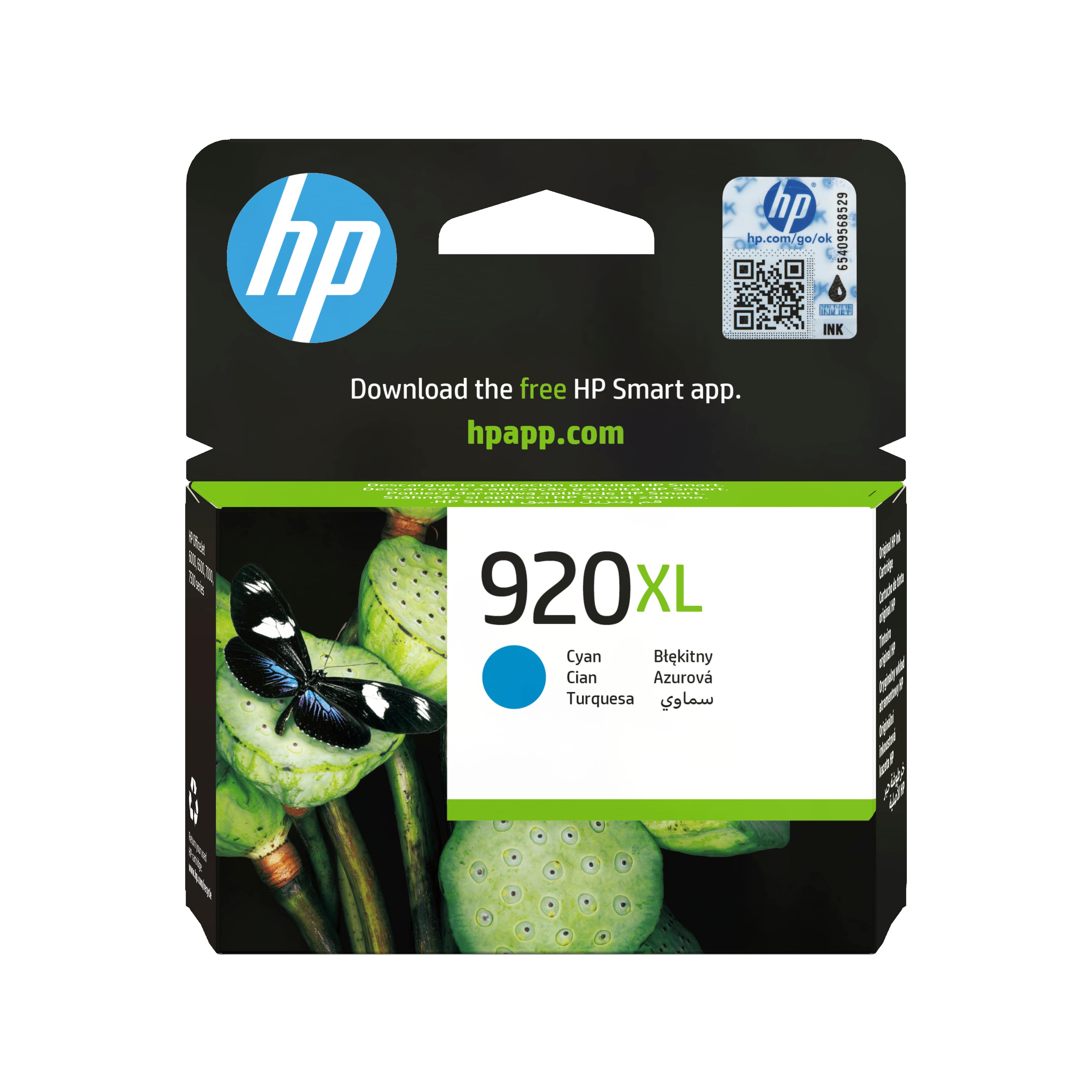HP 920XL - À RENDEMENT ÉLEVÉ - CYAN - ORIGINAL - CARTOUCHE D'ENCRE - POUR OFFICEJET 6500, 6500 E709A, 6500 E709C, 6500A, 6500A E710A, 7500A