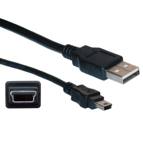 CÂBLE USB 2.0 PRO A / MINI B 5PINS 1.5M