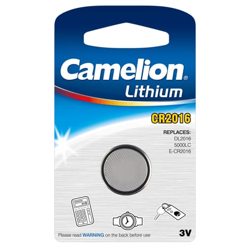 PILE BOUTON CR2016 3V RETAIL 20X1.6MM
