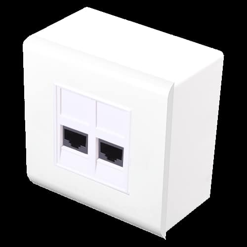 PRISE COMPLÈTE 2 RJ45 U/UTP CAT 6 FORMAT LEGRAND